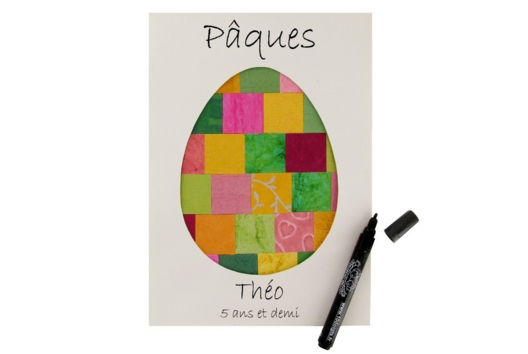 Collage oeuf de Pâques - Tutos Pâques - 10doigts.fr